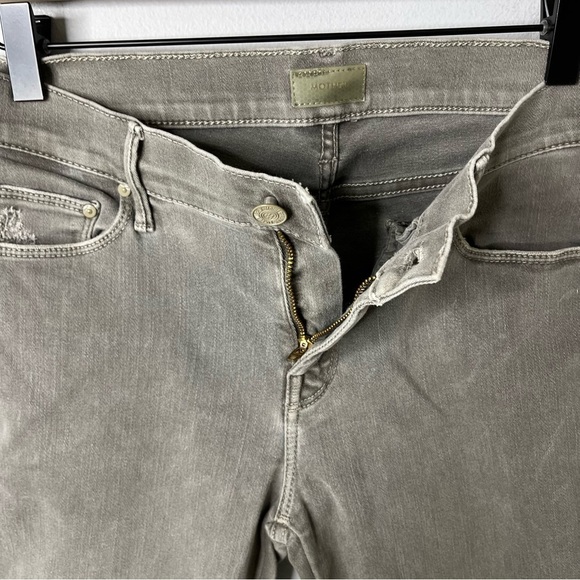 MOTHER The Vamp Skinny Jeans Gray Size 28 Split Hem Ankle Length - Picture 3 of 7